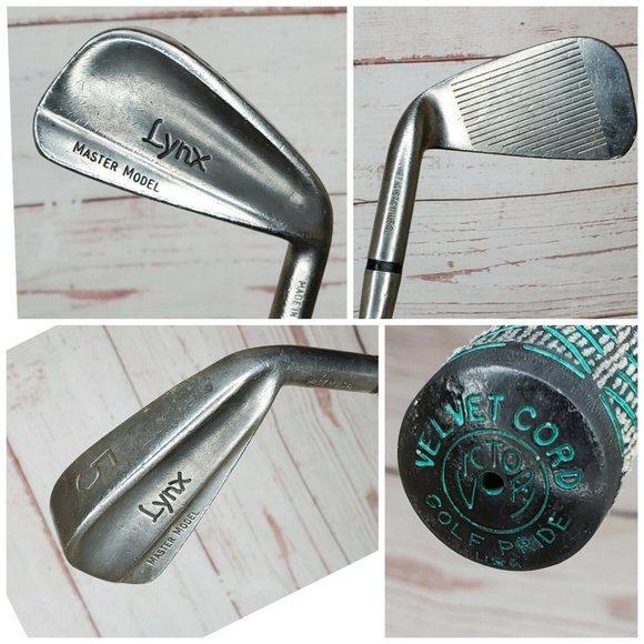 Lynx Master Model #5 Iron Stainless Registered Velvet Cord Grip Vintage Golf - Picture 2 of 12